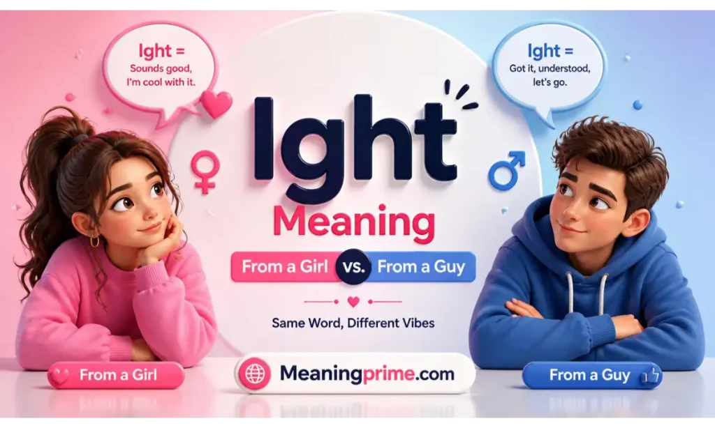 Ight Meaning From a Girl vs. From a Guy
