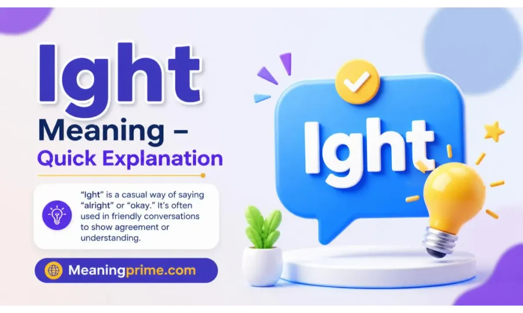 Ight Meaning – Quick Explanation