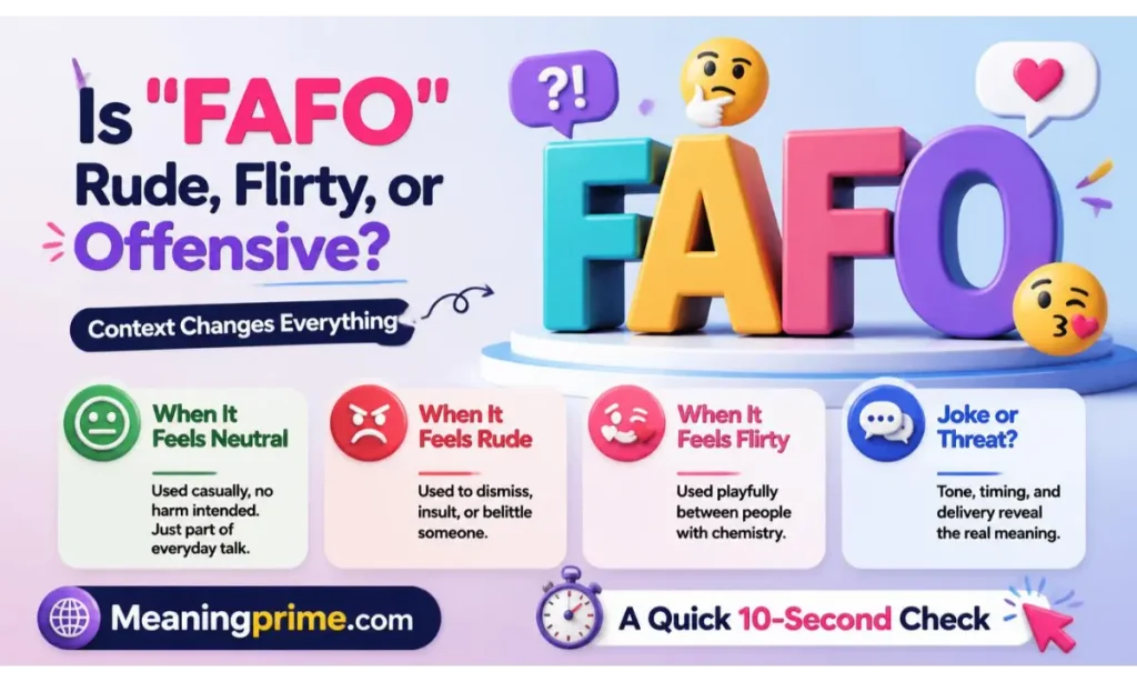 Is FAFO Rude, Flirty, or Offensive