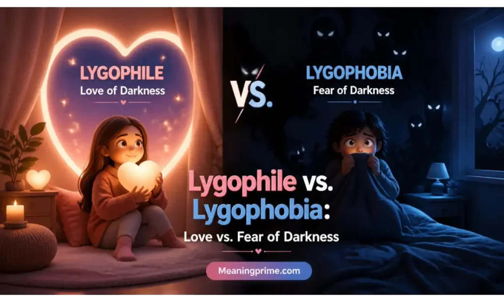 Lygophile vs. Lygophobia Love vs. Fear of Darkness