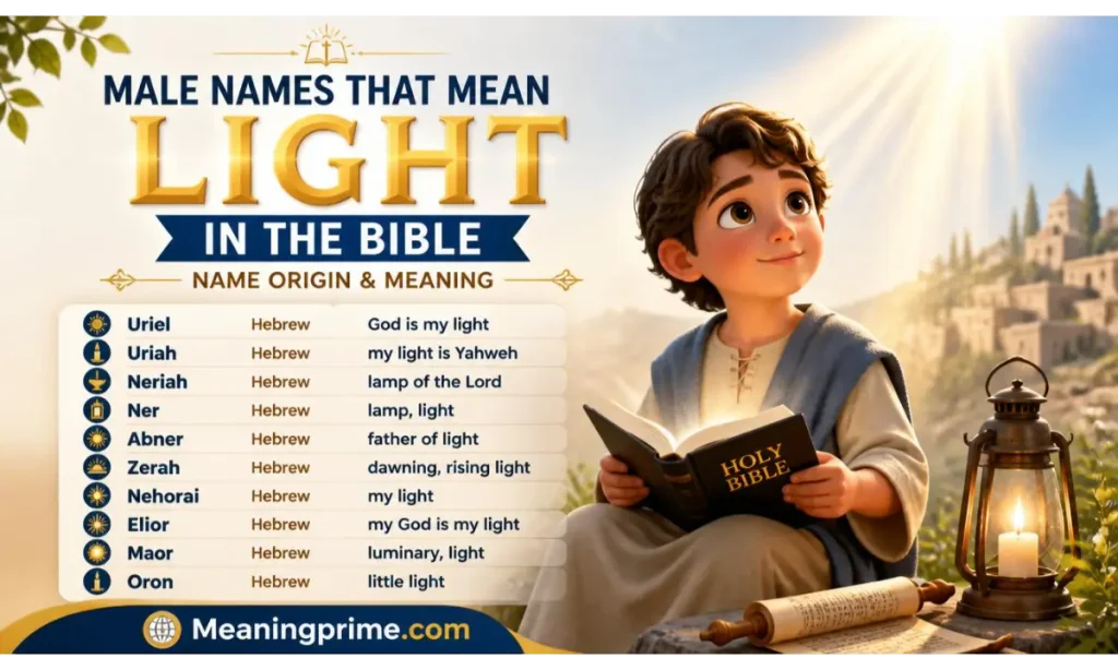 Male Names That Mean Light in the Bible