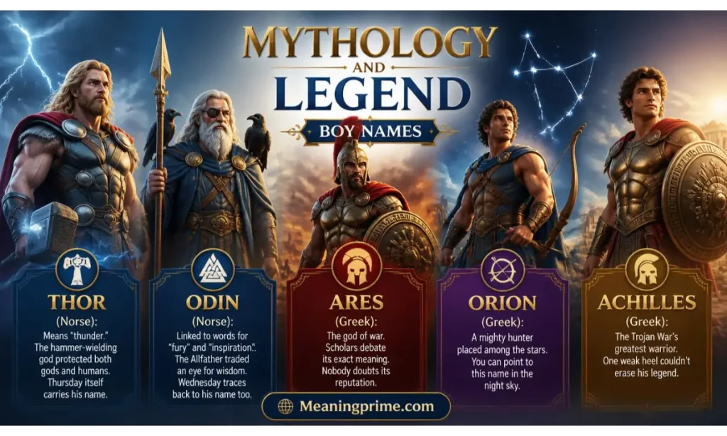 Mythology and Legend Boy Names