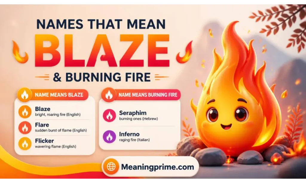 Names That Mean Blaze & Burning Fire