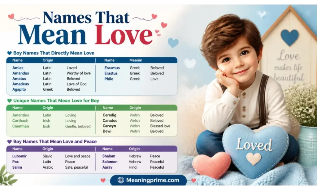 Names That Mean Love for Boy