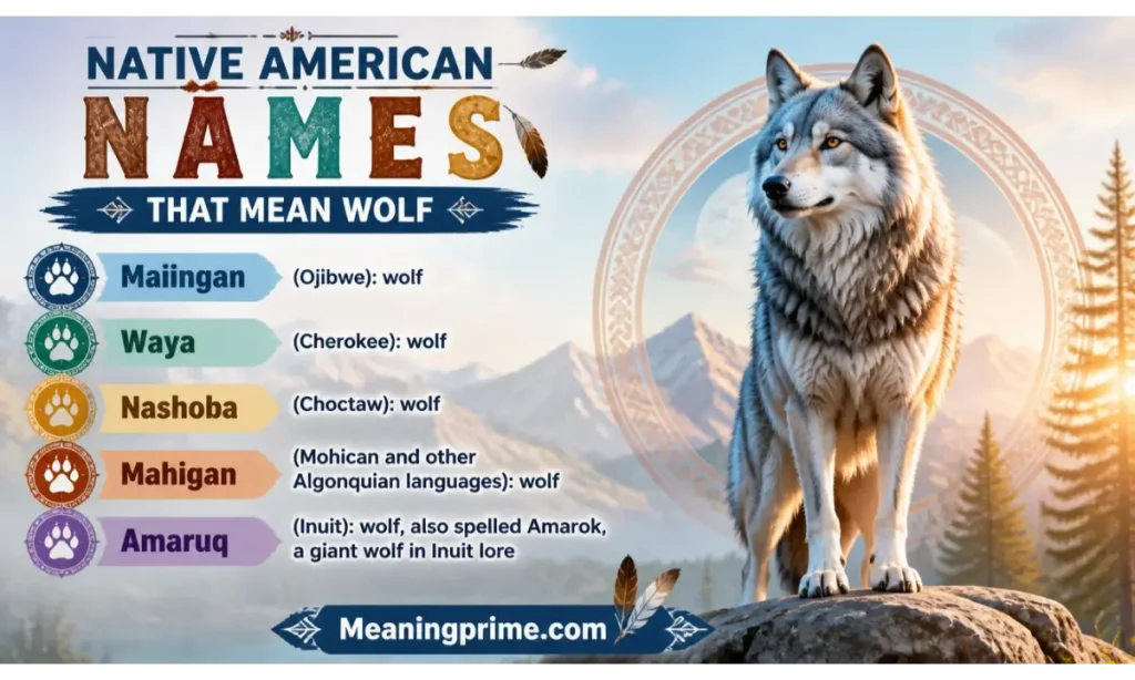 Native American Names That Mean Wolf