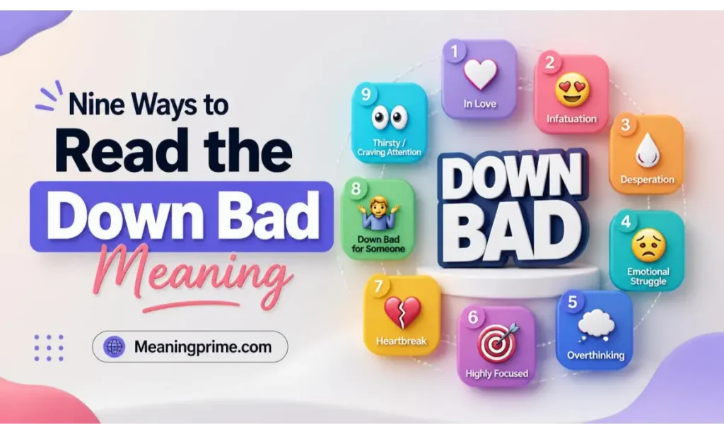 Nine Ways to Read the Down Bad Meaning