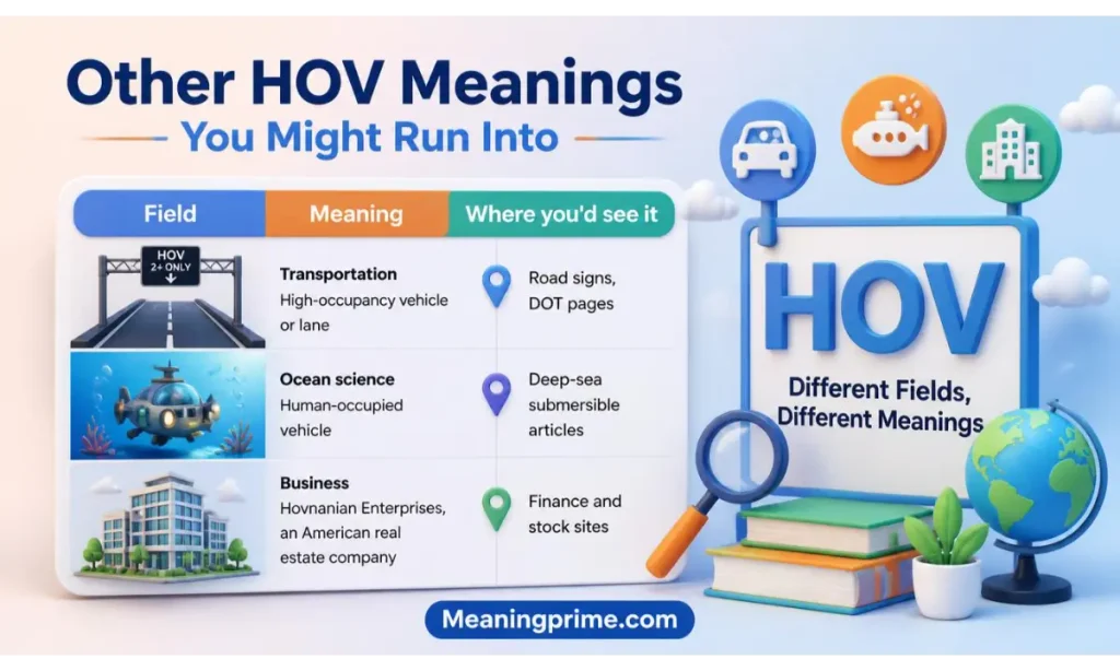 Other HOV Meanings You Might Run Into