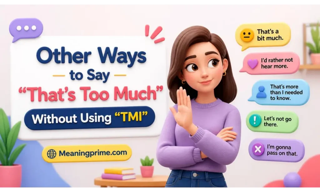 Other Ways to Say That's Too Much Without Using TMI