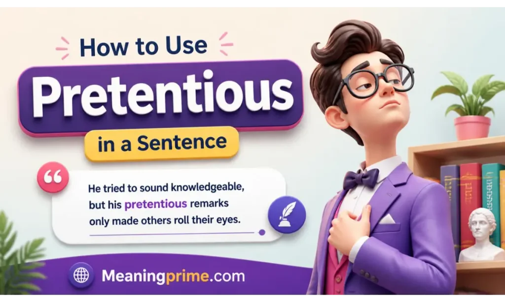 Pretentious in a Sentence
