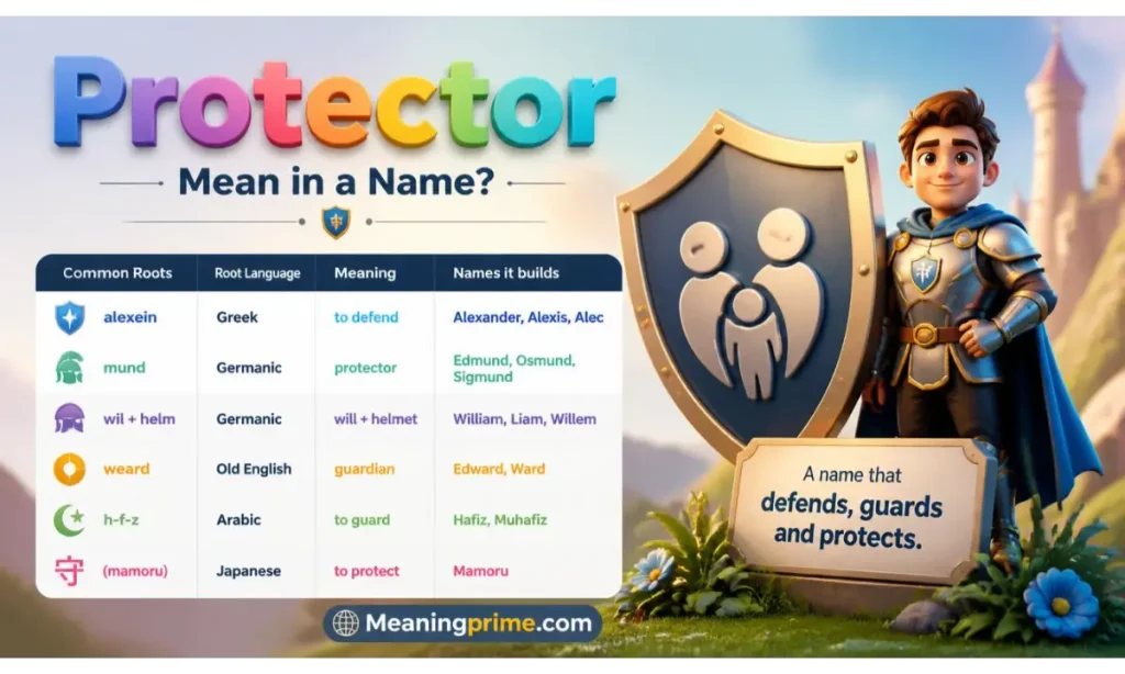 Protector Mean in a Name Common Roots