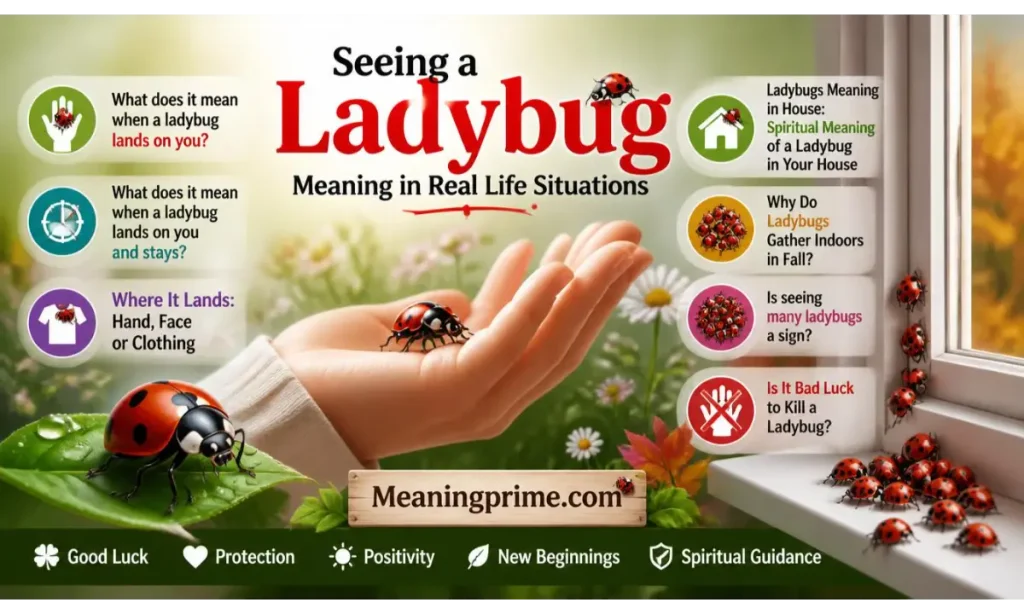 Seeing a Ladybug Meaning in Real Life Situations