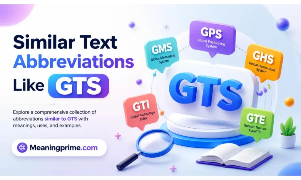 Similar Text Abbreviations Like GTS