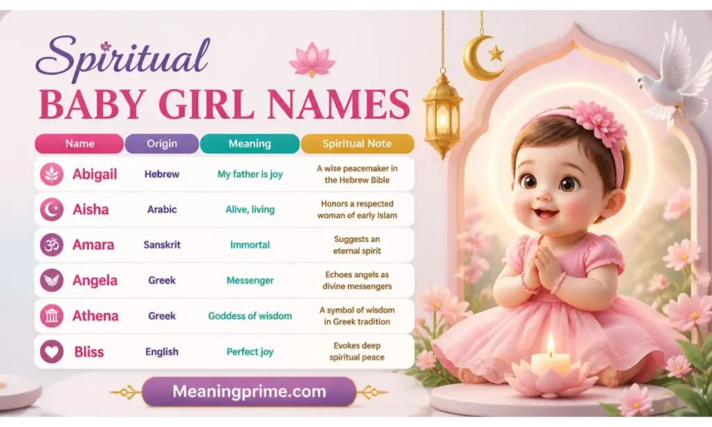 Spiritual Baby Girl Names