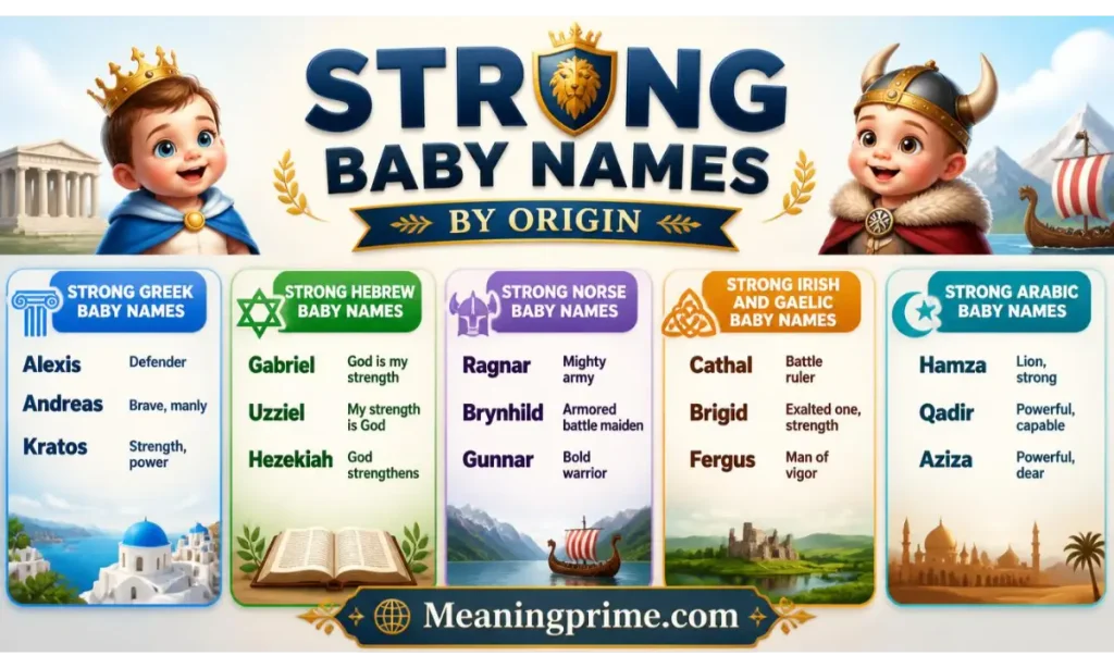 Strong Baby Names by Origin
