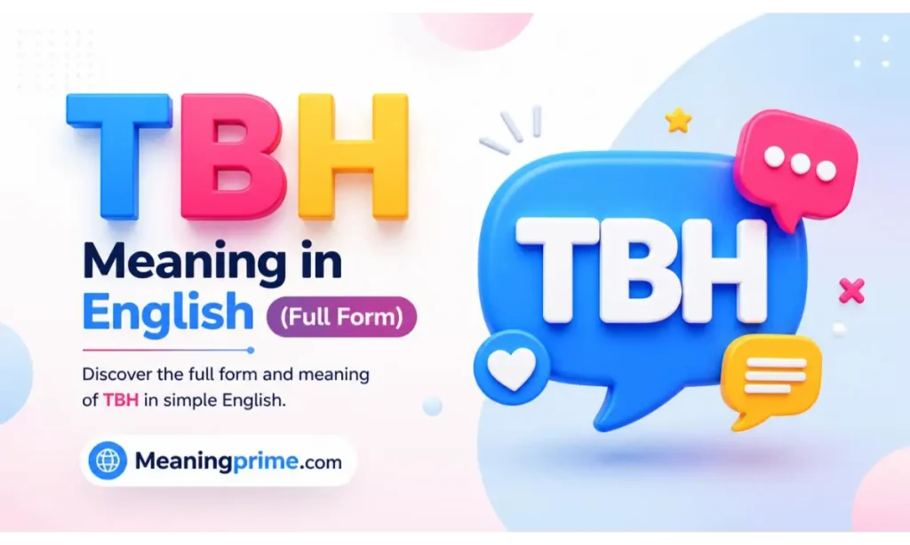 TBH Meaning in English