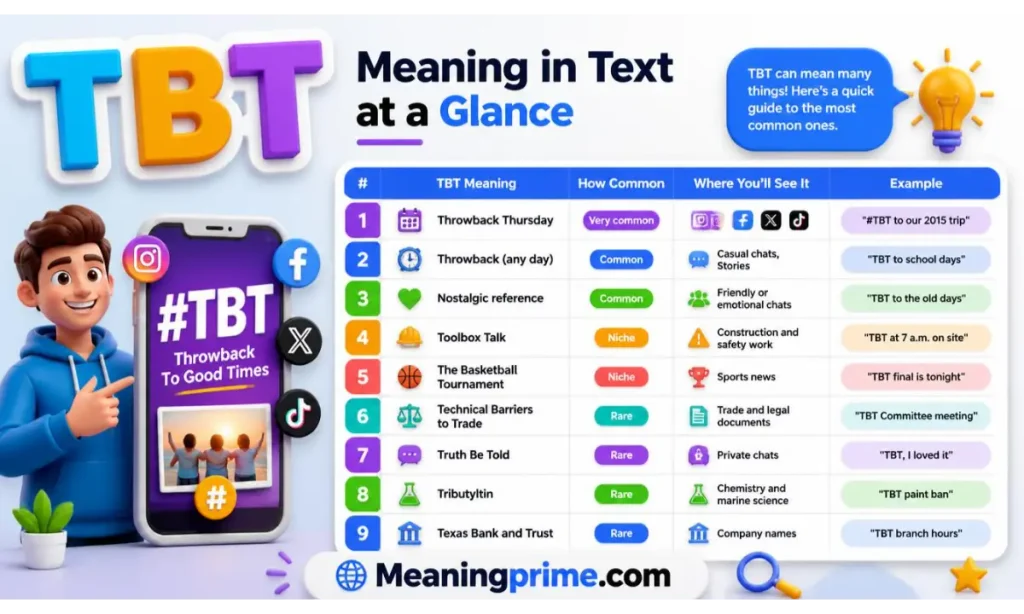 TBT Meaning in Text at a Glance