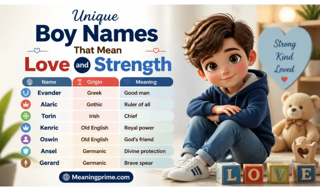 Unique Boy Names That Mean Love and Strength