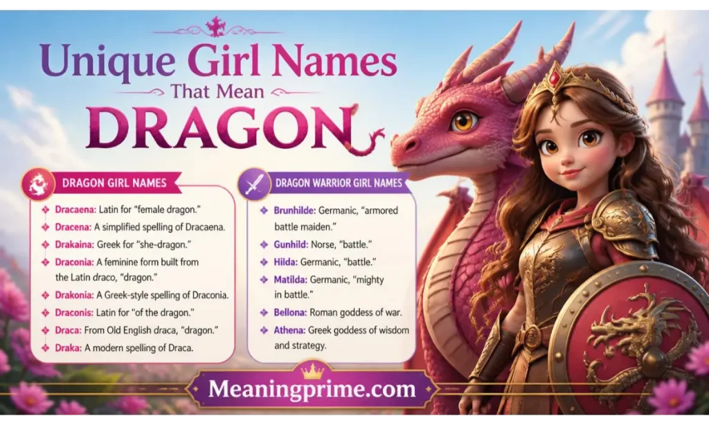 Unique Girl Names That Mean Dragon