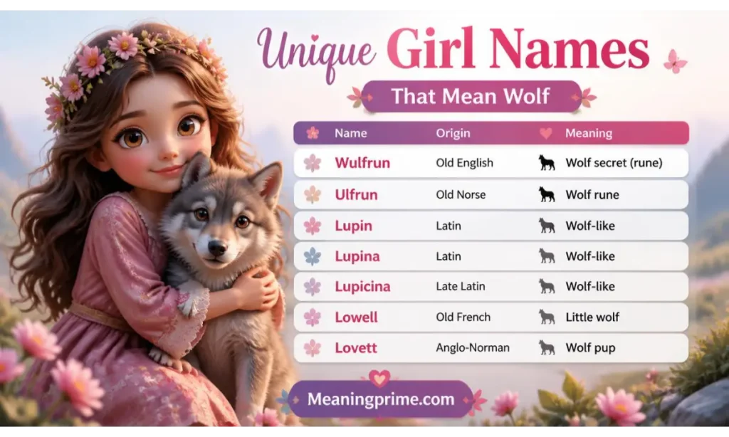 Unique Girl Names That Mean Wolf