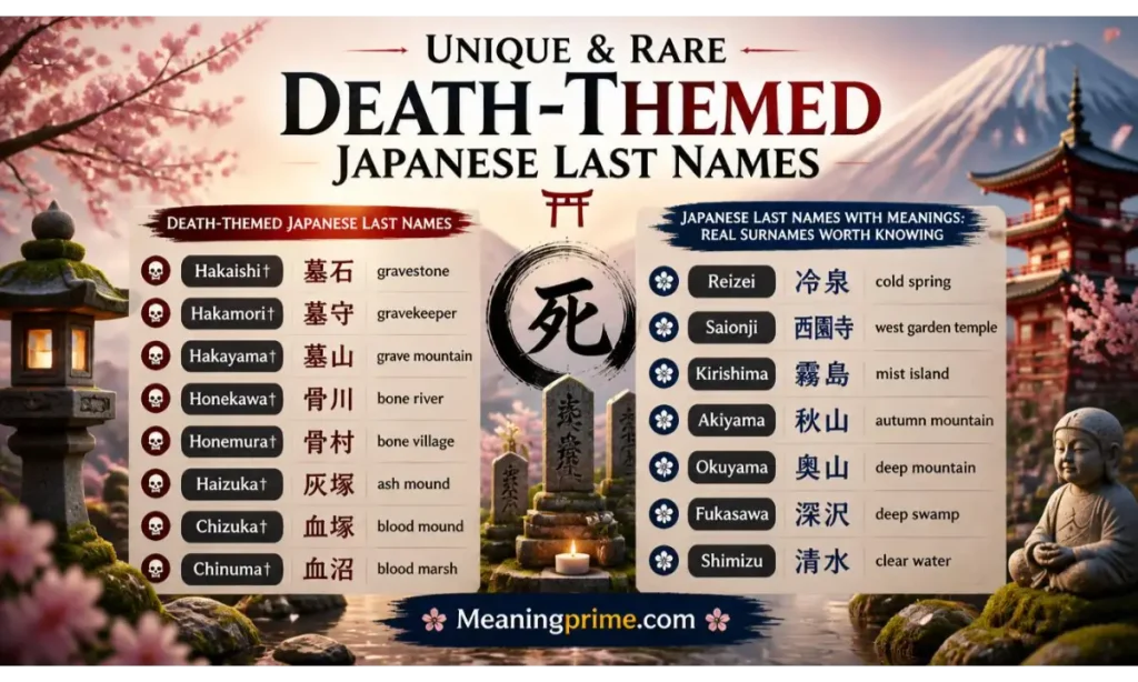 Unique & Rare Death-Themed Japanese Last Names