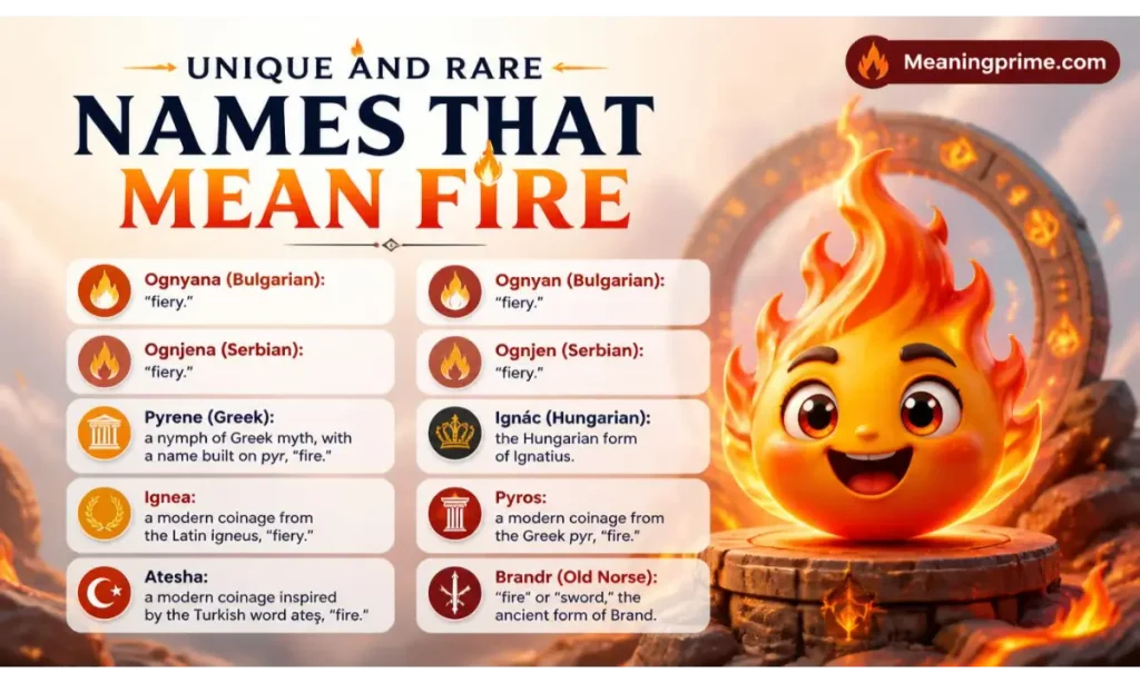 Unique and Rare Names That Mean Fire