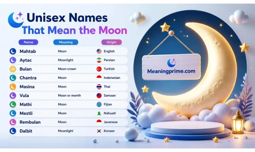 Unisex Names That Mean the Moon