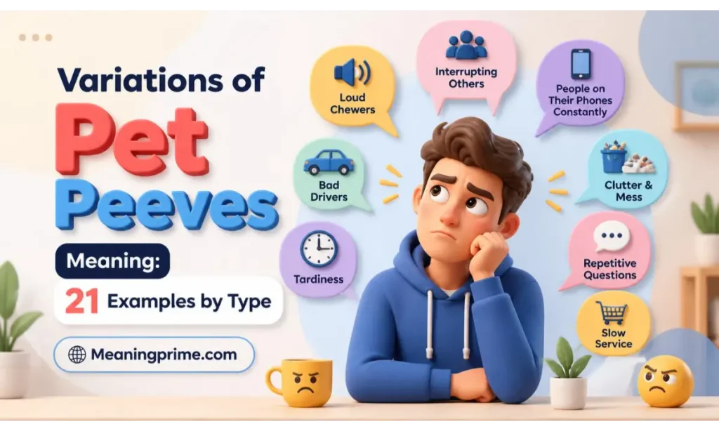 Variations of Pet Peeves Meaning 21 Examples by Type
