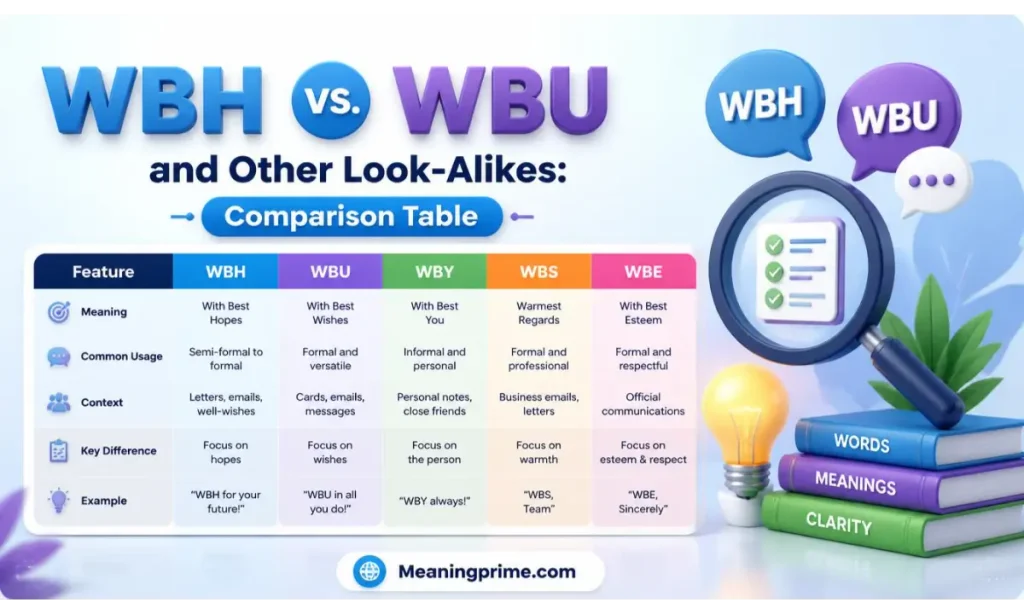 WBH vs. WBU and Other Look-Alikes