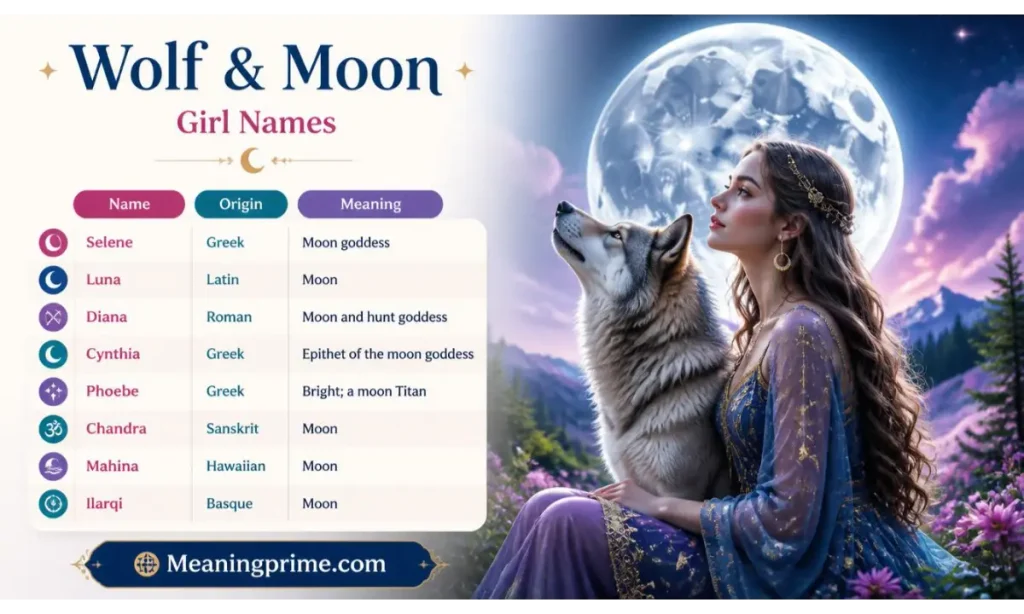 Wolf & Moon Girl Names