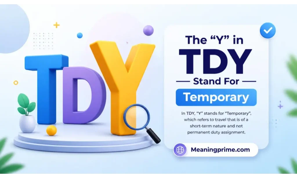 Y in TDY Stand For